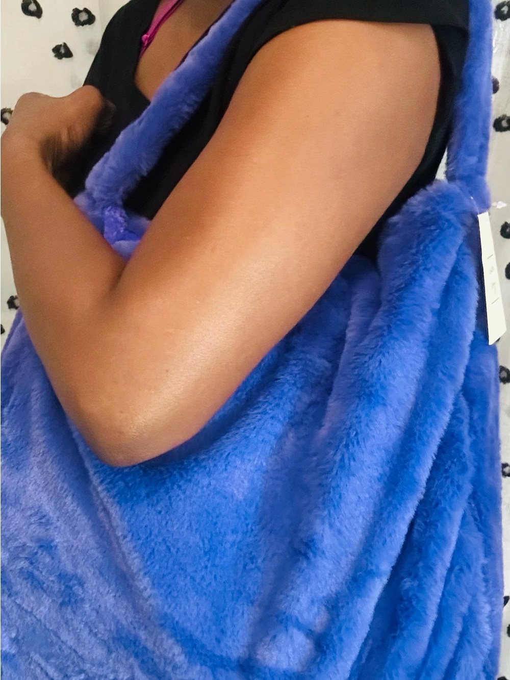 CHRISTMAS ON JULY NWTPlush Purple Faux Fur Tote Bag - Women